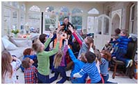 Professor Dan Slater's children's Easter party